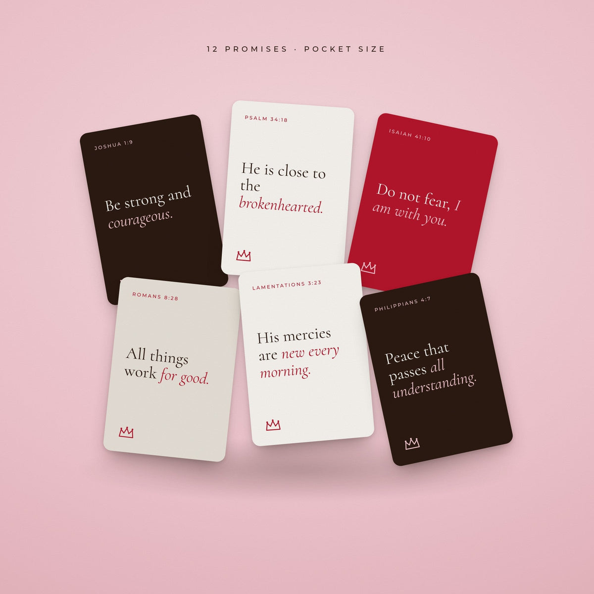 Pocket Promise Cards, mini scripture cards spread out